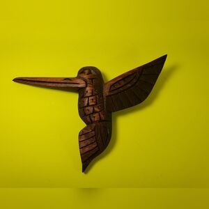Handcrafted Wooden Hummingbird Decor